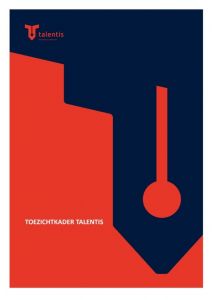 Toezichtskader Stichting Talentis